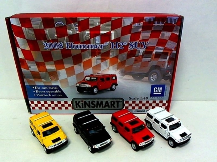 Modellino di auto in metallo Hummer 1:40 con porte apribili