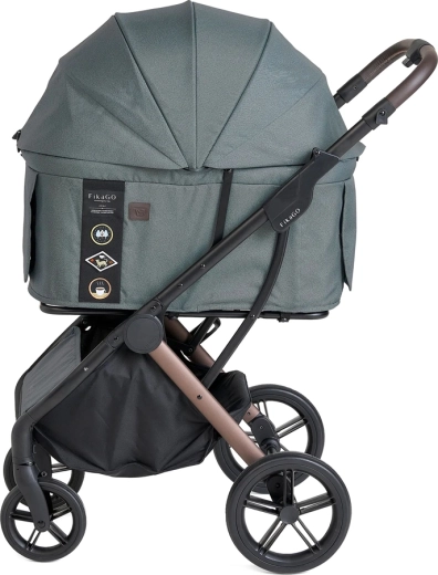 FIKAGO passeggino per cani e gatti Agile 2 Vintage Green