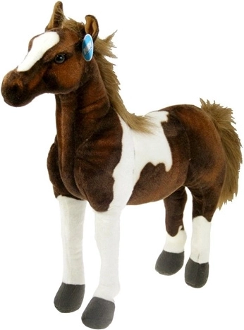 Cavallo pezzato di peluche 55 cm