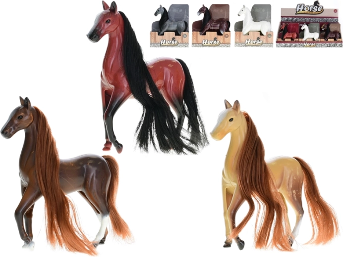 Cavallo in plastica in piedi 12 cm