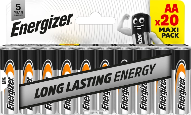 Energizer Everyday AA batterie alcaline 1,5 V – confezione da 20 pezzi