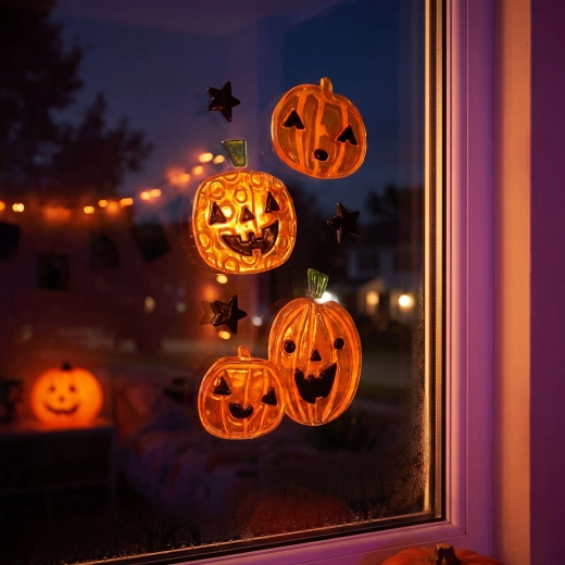 Adesivi gel per finestre a tema Halloween, 15 × 25 cm - 1 pezzo