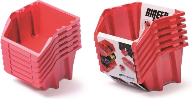 Set di contenitori Bineer Short, 6 pz, rosso