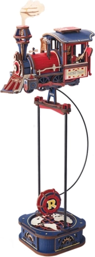 RoboTime ROKR puzzle meccanico 3D in legno Power Express: treno a vapore espresso con pendolo