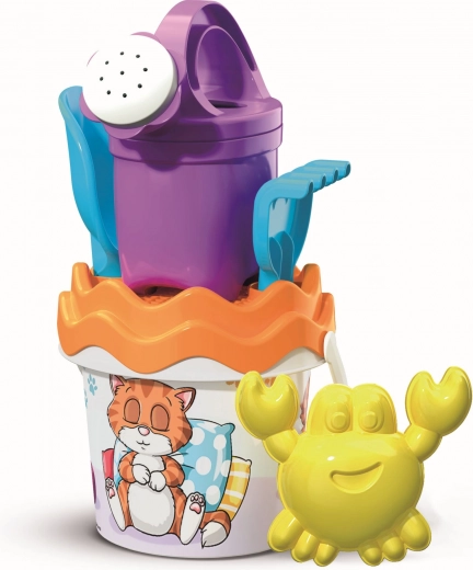 ANDRONI set per la sabbia gattina giocosa con annaffiatoio – piccolo, 6 pezzi