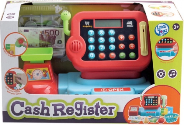 Cassa con bilancia e scanner