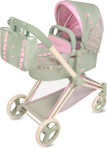 DeCuevas passeggino pieghevole per bambole 3 in 1 con borsa Botanic 2026 – 73 cm