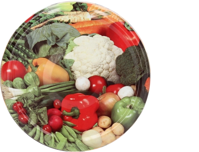 Coperchio metallico per conserve 66 mm con motivo cavolfiore