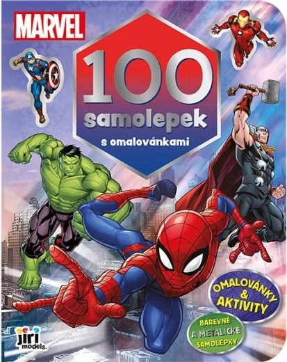 Album da colorare Marvel con 100 adesivi