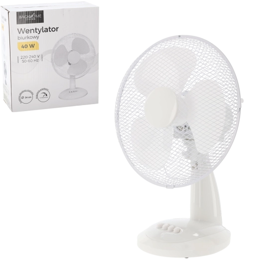 Ventilatore da tavolo bianco 40 W