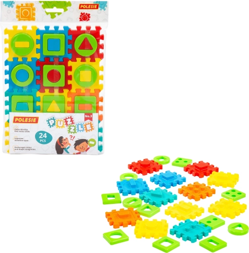 Puzzle per bambini in gommapiuma con forme, 24 pezzi