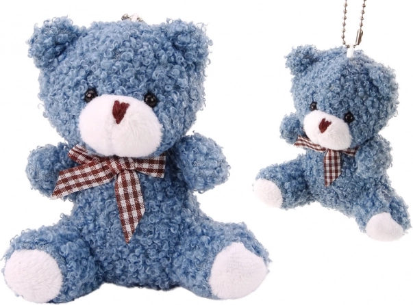 Orsetto di Peluche Blu Piccolo Portachiavi 10 cm