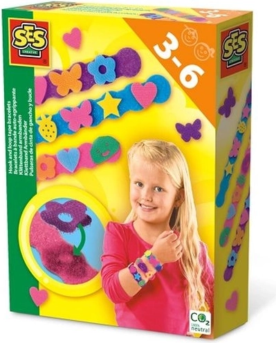 SES Creative braccialetti colorati con velcro