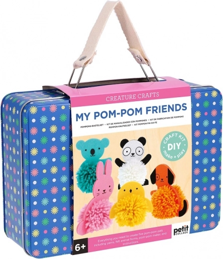 Valigetta Creativa Animali Pompon Petit Collage
