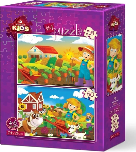 Puzzle Contadina 35 + 60 pezzi