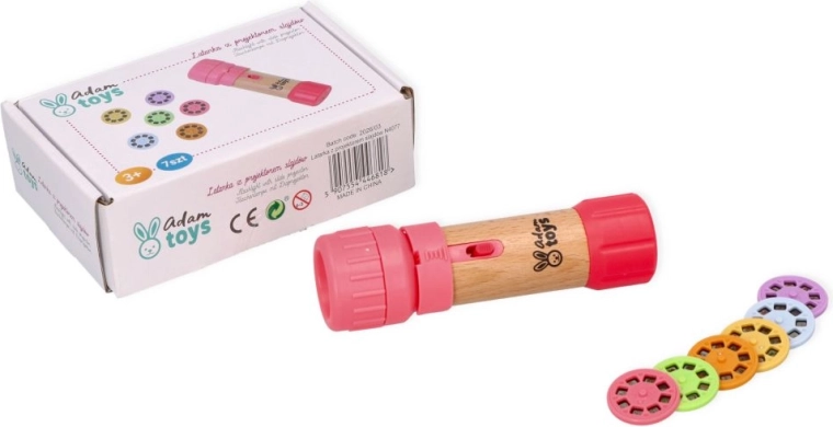 Torcia rosa per bambini con proiettore Adam Toys