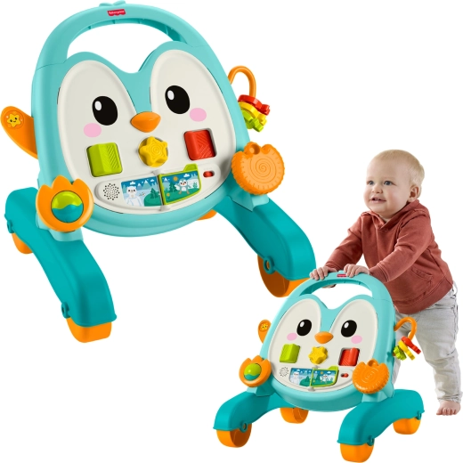 Fisher-Price girello musicale e carrellino spingi pinguino 2 in 1