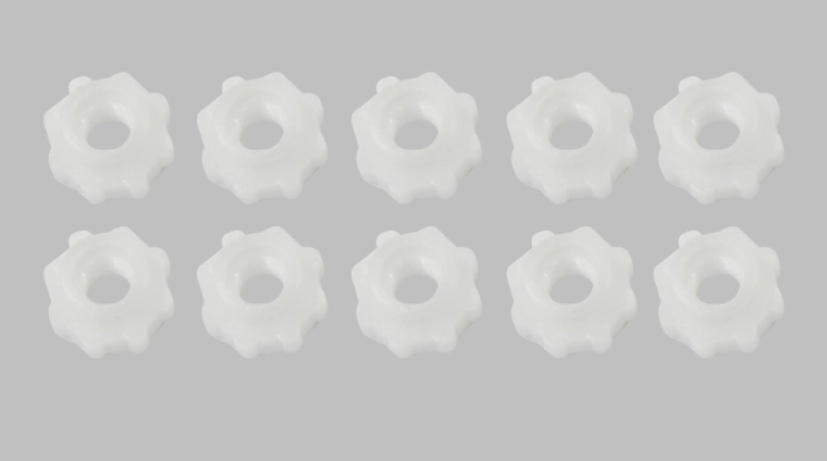 Dadi in nylon M6 × 25 mm - 10 pezzi