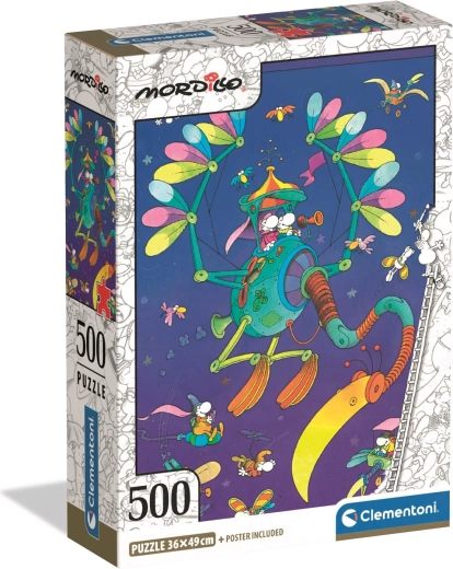 Clementoni puzzle 500 pezzi MORDILLO Macchina volante