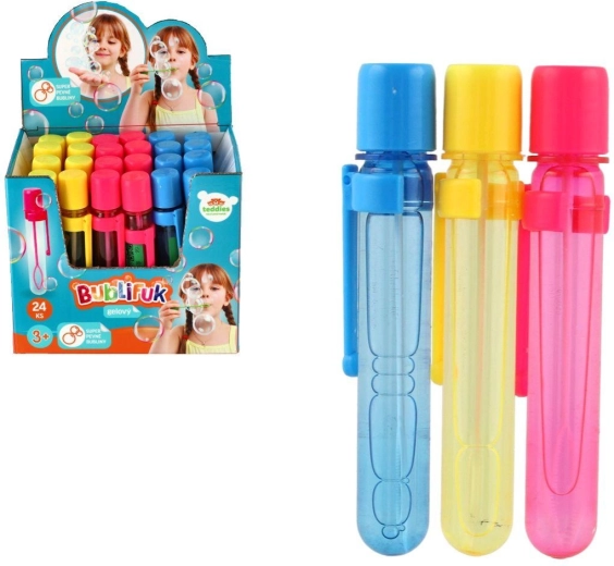 Mini flacone di bolle di sapone gel 20 ml (12 cm, 3 colori) - 1 pezzo