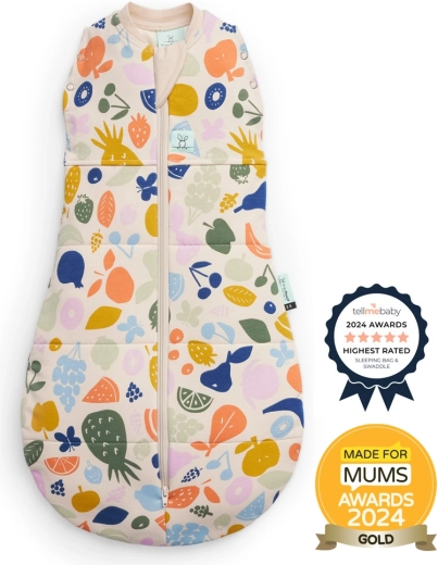 ErgoPouch fascia swaddle e sacco nanna 2 in 1 Cocoon fruit salad 2,5 tog (6–12 mesi)