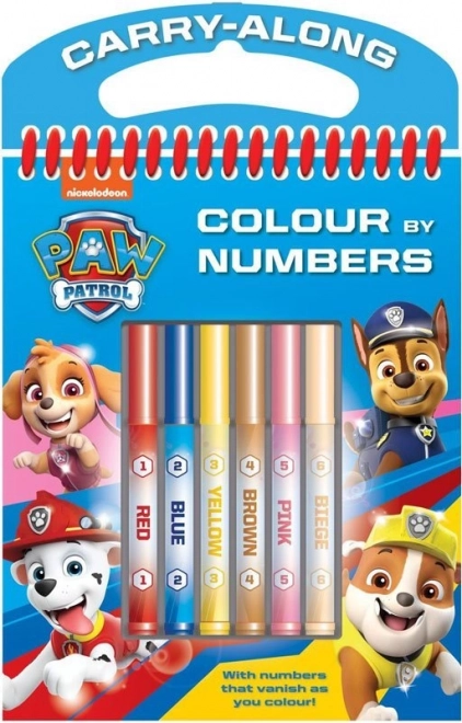 Paw Patrol – colorazione con pennarelli secondo i numeri
