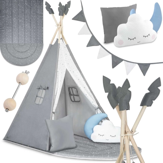 Tenda tipi per bambini Nukido – grigia