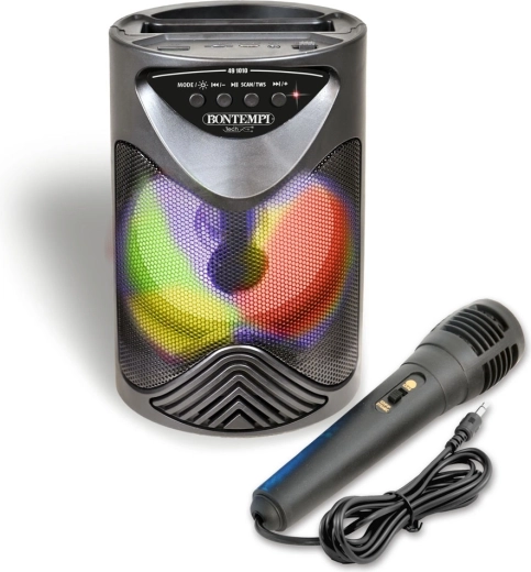 Altoparlante karaoke wireless Bontempi con microfono e illuminazione RGB