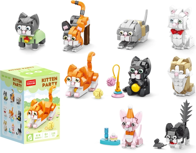 Kitty Matey mini set di costruzioni gattini allegri - 1 pezzo