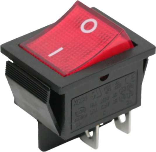 Interruttore a bilanciere con illuminazione rossa