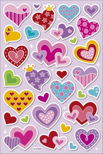 Adesivi cuoricini 30 pz