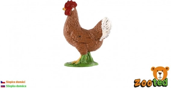 Figurina di gallina in plastica 4 cm