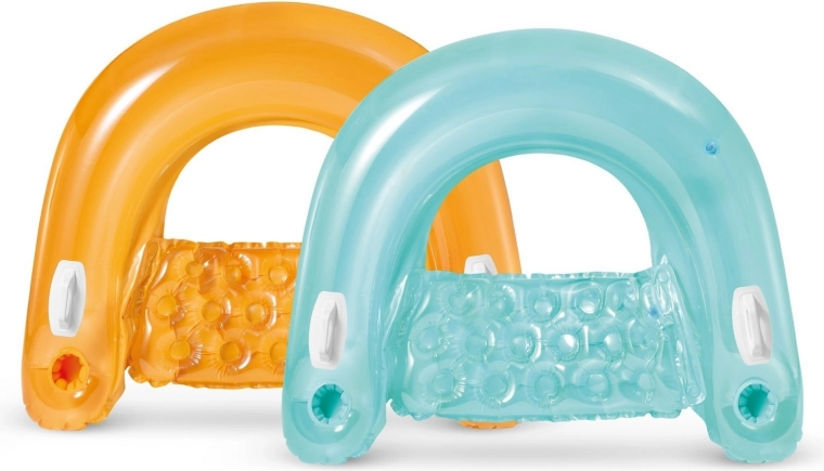 Poltrona galleggiante gonfiabile con maniglie e portabicchieri INTEX 147 × 99 cm