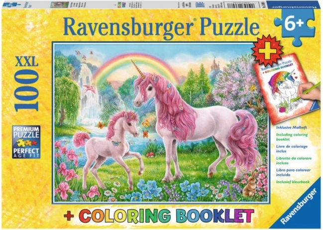 Puzzle Unicorni Magici XXL 100 pezzi + libro da colorare RAVENSBURGER