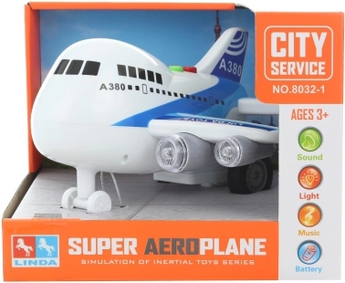 Grande aereo a batteria con luci e suoni