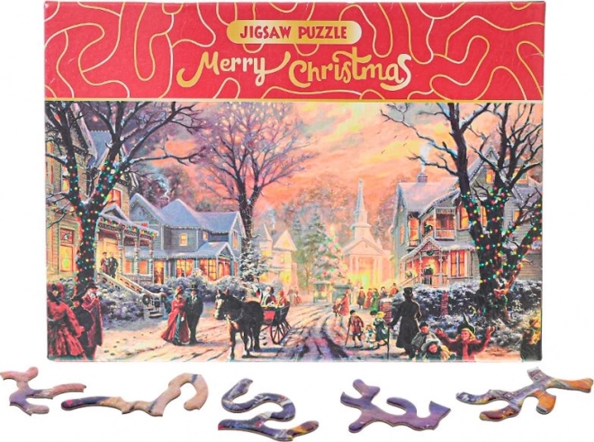 Puzzle Merry Christmas – strada innevata 468 pezzi