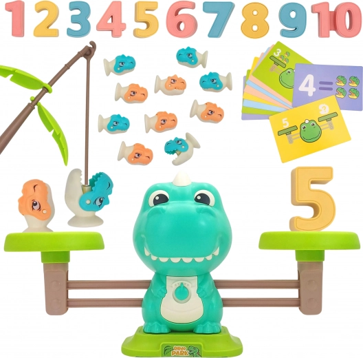 Woopie bilancia d’equilibrio a tema dinosauri e gioco di pesca – set educativo per il conteggio