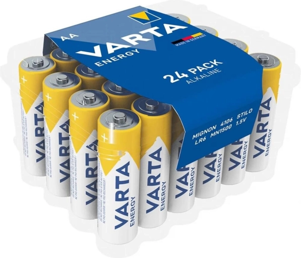 Batterie alcaline stilo AA LR6 24 pz Varta