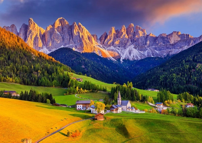 ENJOY puzzle chiesa nelle Dolomiti, Italia – 1000 pezzi