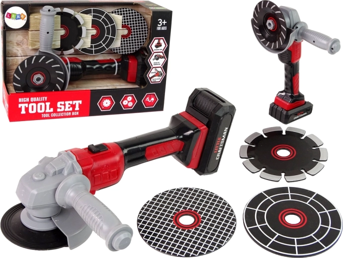 Giocattolo Smerigliatrice per Bambini - Strumenti a Disco Rossi