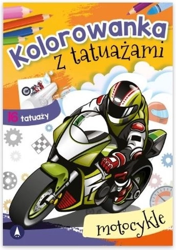 Album da colorare con tatuaggi lavabili Moto