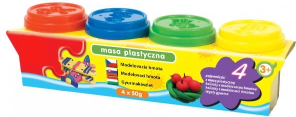 Pasta modellabile – set da 4 vasetti (4 colori)