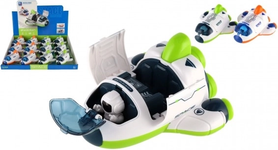 Navetta spaziale in plastica con cosmonauta a inerzia