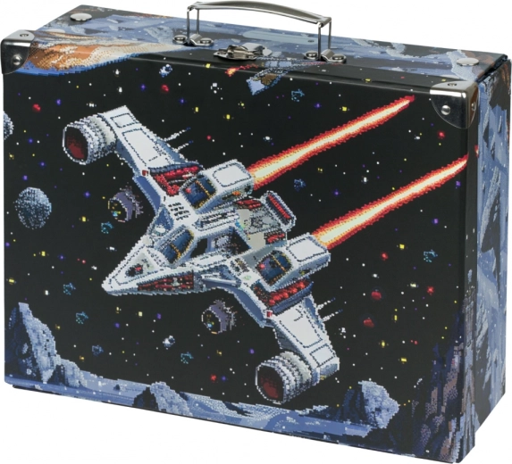 Valigetta scolastica pieghevole Pixel Space con ferramenta