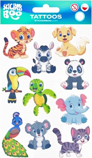 Tatuaggio per bambini animali - 1 pezzo