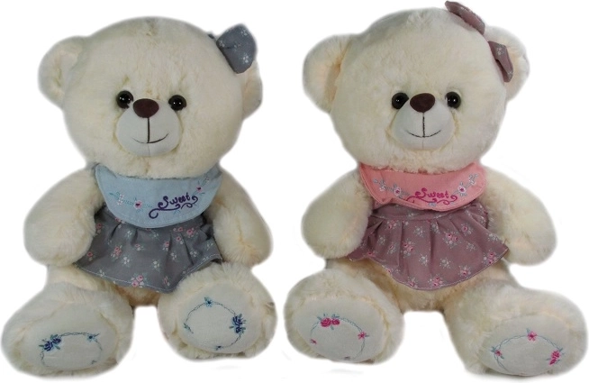 Orsetto di peluche in vestitino 32 cm