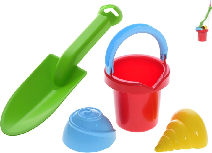 Set da sabbia 4 pz con secchiello Ø 10,5 cm per bambini dai 12 mesi