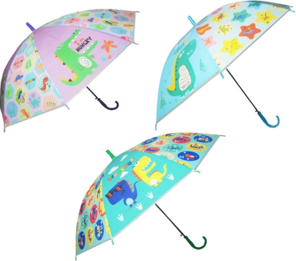 Ombrello automatico per bambini con motivi di dinosauri Swede