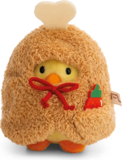 Pulcino di peluche NICI MyMochi Tschieps 8 cm in costume di coscia di pollo con salsa chili – set regalo