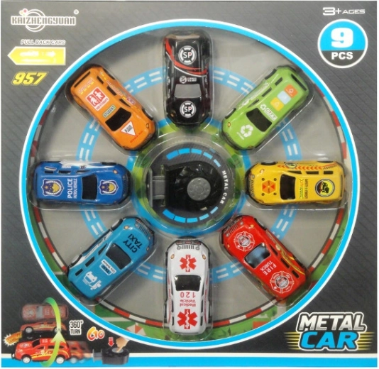 Set di macchinine in metallo con lanciatore e salto a 360°